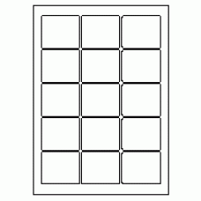 445 - Label Size 60mm x 50mm - 15 labels per sheet